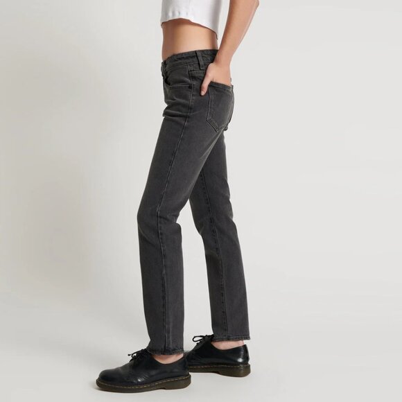 NWOT Washed Black Stixx Low Waist Slim Straight Jeans - Picture 5 of 5